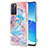 Silicone Candy Rubber Gel Fashionable Pattern Soft Case Cover with Finger Ring Stand Y03B for Oppo Reno6 5G