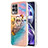 Silicone Candy Rubber Gel Fashionable Pattern Soft Case Cover with Finger Ring Stand Y03B for Realme 8i