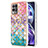 Silicone Candy Rubber Gel Fashionable Pattern Soft Case Cover with Finger Ring Stand Y03B for Realme 8i