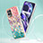 Silicone Candy Rubber Gel Fashionable Pattern Soft Case Cover with Finger Ring Stand Y03B for Realme 8i