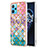 Silicone Candy Rubber Gel Fashionable Pattern Soft Case Cover with Finger Ring Stand Y03B for Realme 9 4G