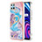 Silicone Candy Rubber Gel Fashionable Pattern Soft Case Cover with Finger Ring Stand Y03B for Realme C21Y