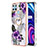 Silicone Candy Rubber Gel Fashionable Pattern Soft Case Cover with Finger Ring Stand Y03B for Realme C25Y