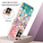 Silicone Candy Rubber Gel Fashionable Pattern Soft Case Cover with Finger Ring Stand Y03B for Realme Narzo 50 4G