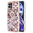 Silicone Candy Rubber Gel Fashionable Pattern Soft Case Cover with Finger Ring Stand Y03B for Realme Narzo 50 4G