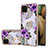 Silicone Candy Rubber Gel Fashionable Pattern Soft Case Cover with Finger Ring Stand Y03B for Samsung Galaxy A12 5G Purple