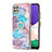 Silicone Candy Rubber Gel Fashionable Pattern Soft Case Cover with Finger Ring Stand Y03B for Samsung Galaxy A22 5G