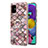 Silicone Candy Rubber Gel Fashionable Pattern Soft Case Cover with Finger Ring Stand Y03B for Samsung Galaxy A51 4G