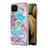 Silicone Candy Rubber Gel Fashionable Pattern Soft Case Cover with Finger Ring Stand Y03B for Samsung Galaxy F12