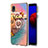 Silicone Candy Rubber Gel Fashionable Pattern Soft Case Cover with Finger Ring Stand Y03B for Samsung Galaxy M01 Core