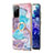 Silicone Candy Rubber Gel Fashionable Pattern Soft Case Cover with Finger Ring Stand Y03B for Samsung Galaxy S20 FE 4G