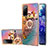 Silicone Candy Rubber Gel Fashionable Pattern Soft Case Cover with Finger Ring Stand Y03B for Samsung Galaxy S20 FE 4G Mixed