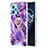 Silicone Candy Rubber Gel Fashionable Pattern Soft Case Cover with Finger Ring Stand Y04B for Realme Narzo 50 Pro 5G Purple