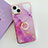 Silicone Candy Rubber Gel Fashionable Pattern Soft Case Cover with Finger Ring Stand Y05B for Apple iPhone 14