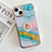 Silicone Candy Rubber Gel Fashionable Pattern Soft Case Cover with Finger Ring Stand Y05B for Apple iPhone 14