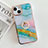 Silicone Candy Rubber Gel Fashionable Pattern Soft Case Cover with Finger Ring Stand Y05B for Apple iPhone 15