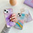 Silicone Candy Rubber Gel Fashionable Pattern Soft Case Cover with Finger Ring Stand Y05B for Apple iPhone 15