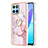 Silicone Candy Rubber Gel Fashionable Pattern Soft Case Cover with Finger Ring Stand Y05B for Huawei Honor X6