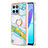 Silicone Candy Rubber Gel Fashionable Pattern Soft Case Cover with Finger Ring Stand Y05B for Huawei Honor X6 Colorful