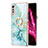 Silicone Candy Rubber Gel Fashionable Pattern Soft Case Cover with Finger Ring Stand Y05B for LG Velvet 4G