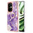 Silicone Candy Rubber Gel Fashionable Pattern Soft Case Cover with Finger Ring Stand Y05B for OnePlus Nord CE 3 5G Purple