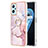 Silicone Candy Rubber Gel Fashionable Pattern Soft Case Cover with Finger Ring Stand Y05B for Oppo A96 4G