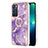 Silicone Candy Rubber Gel Fashionable Pattern Soft Case Cover with Finger Ring Stand Y05B for Oppo Reno6 5G