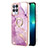 Silicone Candy Rubber Gel Fashionable Pattern Soft Case Cover with Finger Ring Stand Y05B for Realme 8i