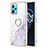 Silicone Candy Rubber Gel Fashionable Pattern Soft Case Cover with Finger Ring Stand Y05B for Realme 9 4G