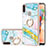 Silicone Candy Rubber Gel Fashionable Pattern Soft Case Cover with Finger Ring Stand Y05B for Samsung Galaxy A11 Colorful