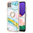 Silicone Candy Rubber Gel Fashionable Pattern Soft Case Cover with Finger Ring Stand Y05B for Samsung Galaxy A22 5G