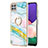 Silicone Candy Rubber Gel Fashionable Pattern Soft Case Cover with Finger Ring Stand Y05B for Samsung Galaxy A22s 5G