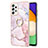 Silicone Candy Rubber Gel Fashionable Pattern Soft Case Cover with Finger Ring Stand Y05B for Samsung Galaxy A52 4G