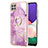 Silicone Candy Rubber Gel Fashionable Pattern Soft Case Cover with Finger Ring Stand Y05B for Samsung Galaxy F42 5G