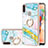 Silicone Candy Rubber Gel Fashionable Pattern Soft Case Cover with Finger Ring Stand Y05B for Samsung Galaxy M11 Colorful