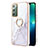 Silicone Candy Rubber Gel Fashionable Pattern Soft Case Cover with Finger Ring Stand Y05B for Samsung Galaxy Note 20 5G