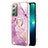 Silicone Candy Rubber Gel Fashionable Pattern Soft Case Cover with Finger Ring Stand Y05B for Samsung Galaxy Note 20 5G