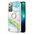 Silicone Candy Rubber Gel Fashionable Pattern Soft Case Cover with Finger Ring Stand Y05B for Samsung Galaxy Note 20 5G