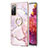 Silicone Candy Rubber Gel Fashionable Pattern Soft Case Cover with Finger Ring Stand Y05B for Samsung Galaxy S20 FE 4G