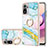 Silicone Candy Rubber Gel Fashionable Pattern Soft Case Cover with Finger Ring Stand Y05B for Xiaomi Poco M5S Colorful