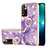 Silicone Candy Rubber Gel Fashionable Pattern Soft Case Cover with Finger Ring Stand Y05B for Xiaomi Poco X4 NFC Purple