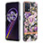 Silicone Candy Rubber Gel Fashionable Pattern Soft Case Cover with Finger Ring Stand Y06B for Realme 9 Pro 5G Clove Purple