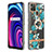 Silicone Candy Rubber Gel Fashionable Pattern Soft Case Cover with Finger Ring Stand Y06B for Realme C21Y