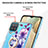 Silicone Candy Rubber Gel Fashionable Pattern Soft Case Cover with Finger Ring Stand Y06B for Samsung Galaxy A12 Nacho
