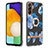 Silicone Candy Rubber Gel Fashionable Pattern Soft Case Cover with Finger Ring Stand Y06B for Samsung Galaxy A13 5G Blue