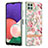 Silicone Candy Rubber Gel Fashionable Pattern Soft Case Cover with Finger Ring Stand Y06B for Samsung Galaxy A22 5G Pink