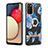 Silicone Candy Rubber Gel Fashionable Pattern Soft Case Cover with Finger Ring Stand Y06B for Samsung Galaxy F02S SM-E025F