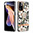 Silicone Candy Rubber Gel Fashionable Pattern Soft Case Cover with Finger Ring Stand Y06B for Xiaomi Poco X4 NFC White