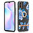 Silicone Candy Rubber Gel Fashionable Pattern Soft Case Cover with Finger Ring Stand Y06B for Xiaomi Redmi 9A