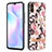 Silicone Candy Rubber Gel Fashionable Pattern Soft Case Cover with Finger Ring Stand Y06B for Xiaomi Redmi 9A Pink